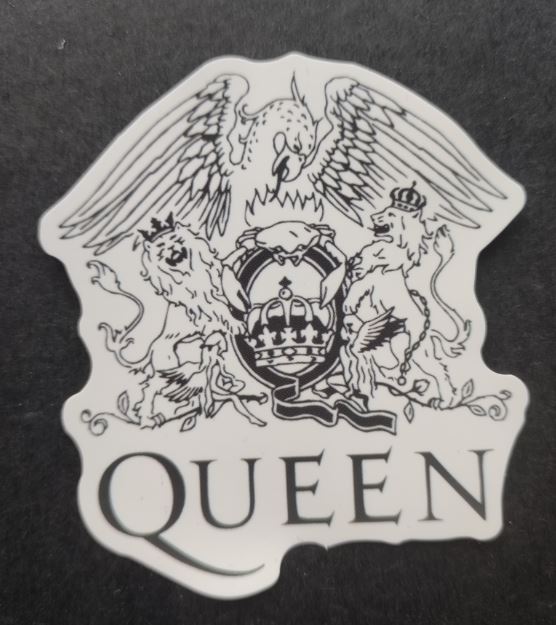 Sticker Abtibild Queen Crest Alb Negru JBG Bestial Ro