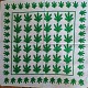 Bandana cannabis frunze mici verzi pe alb - image 1