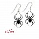 O4011 Cercei de argint - Black Spider - image 1