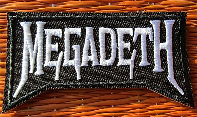 Patch MEGADETH Logo alb (patch decupat) (JBG)
