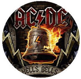 Insigna 2,5 cm AC/DC Hells Bells (HBG)