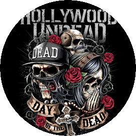 Insigna 2,5 cm HOLLYWOOD UNDEAD Day of the Dead  (HBG)