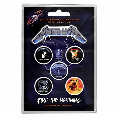 Set 5 insigne METALLICA - Ride The Lightning BB043
