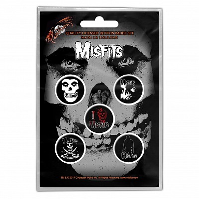 Set 5 insigne MISFITS - Skull