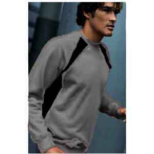 Bluza KARIBAN GRI/NEGRU KAS300 - Mid Grey/Black