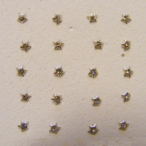 Surgical silver nose stud-stelute cu pietricele albe