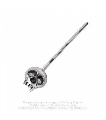 Agrafa par HG1S - Skully Hair Grip - Silver