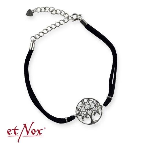 BA5501-3 Bratara de bronz placat cu argint si rodiu negru - Tree of Life