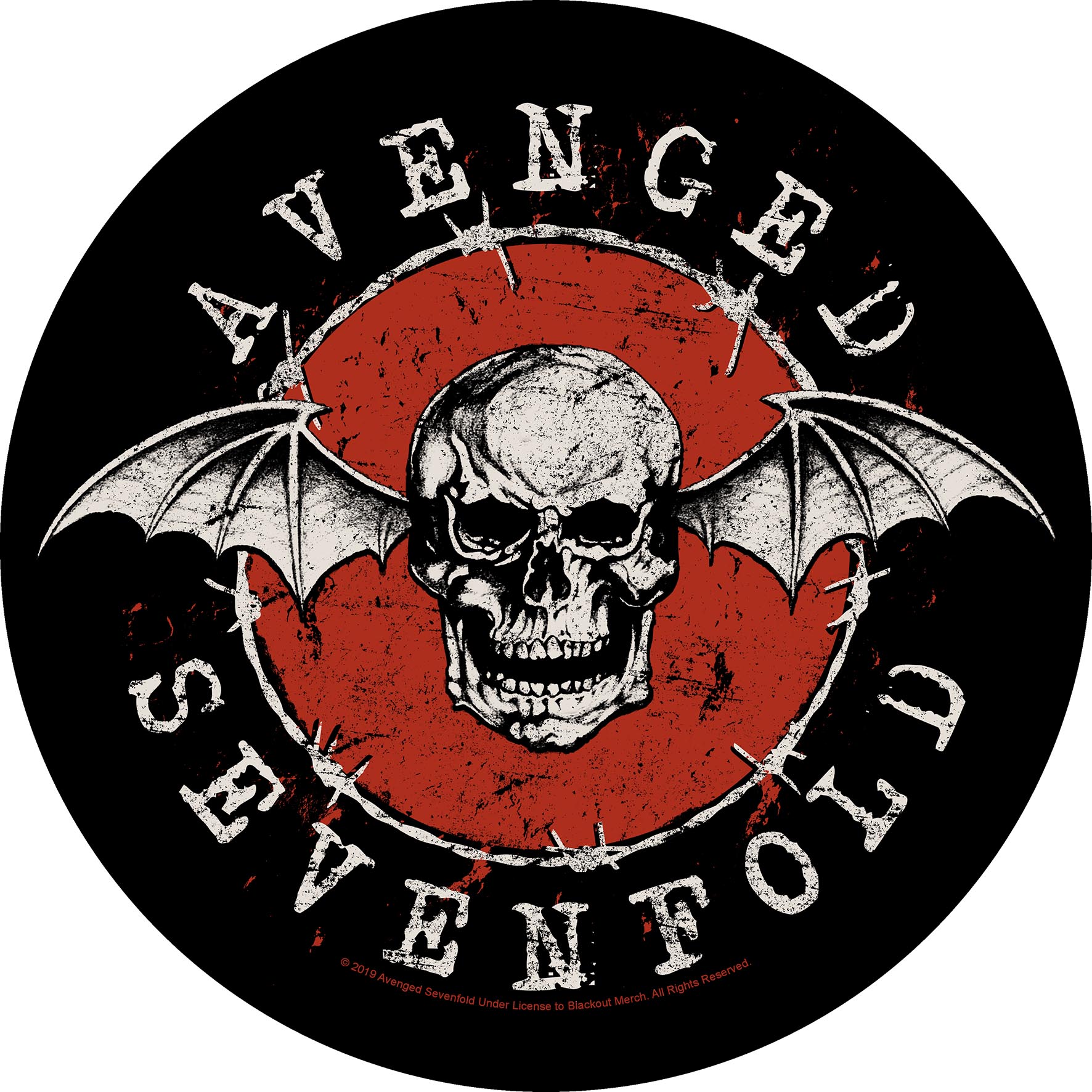 Backpatch Avenged Sevenfold - Distressed Skull (superpret Razamataz)