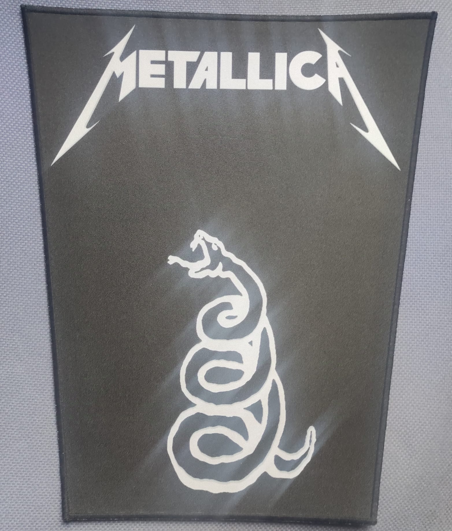 Backpatch trapezoidal METALLICA Black Album (Snake)