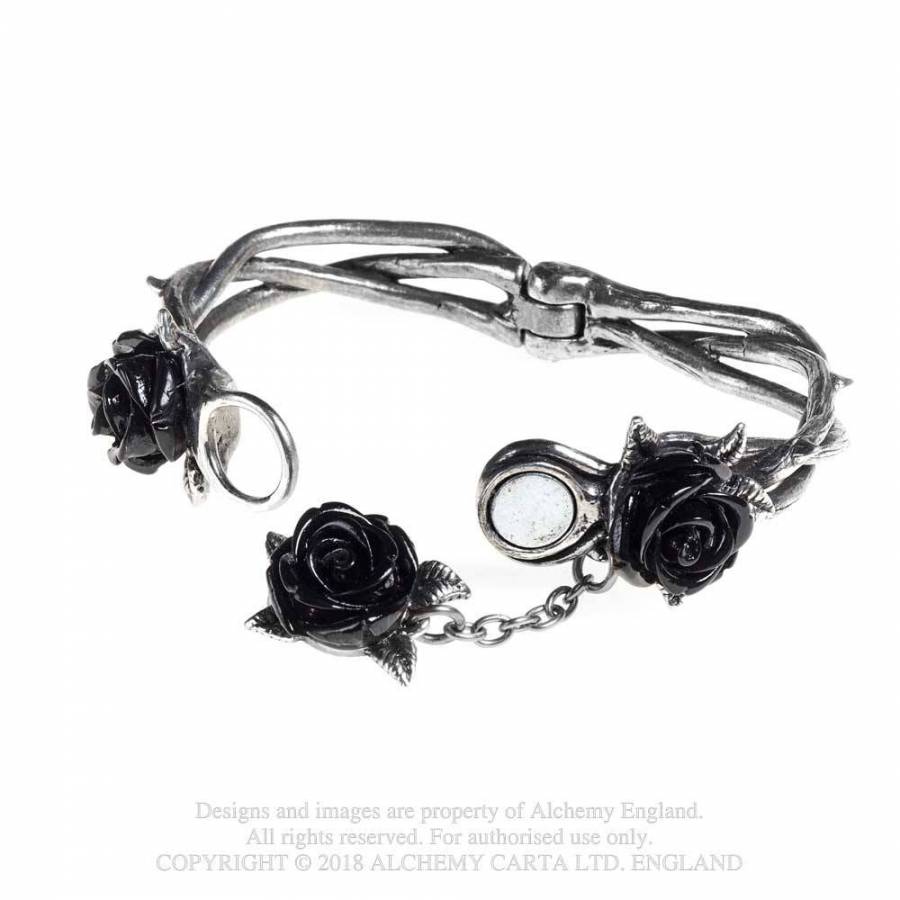 Bratara A125 Wild Black Rose Bangle