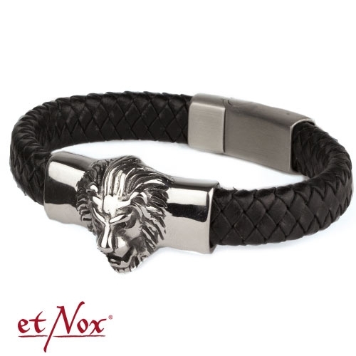 SA563 Bratara de piele cu inox - Lion