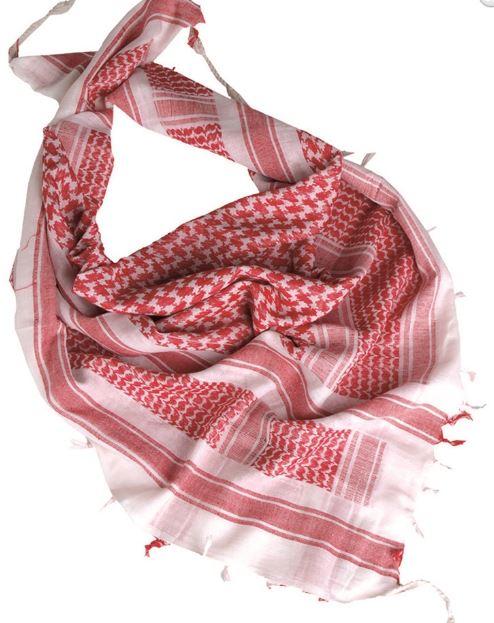 Esarfa multifunctionala Art. No. 12614000 WHITE/RED SHEMAGH SCARF