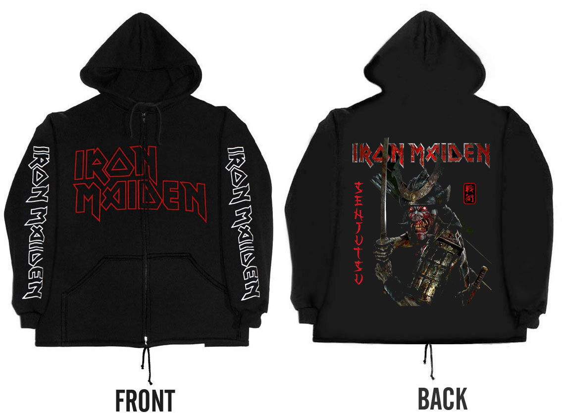 Hanorac cu fermoar - Zipper hood IRON MAIDEN Senjutsu HN/VK/067