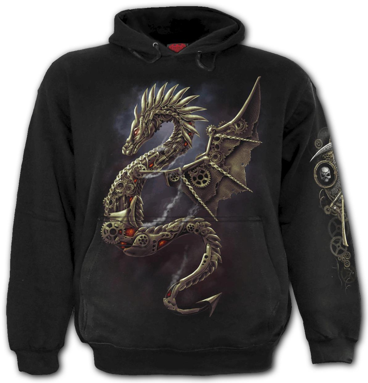 Hanorac T204M451 DRAGON COGS - Hoody Black (Lichidare Stoc!)