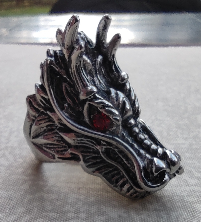 Inel de inox Biker Ring Dragon Head BRU 69