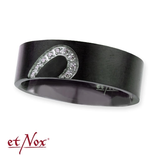 SR458 Inel partner ring (her) de inox cu zirconiu - Dark Romance