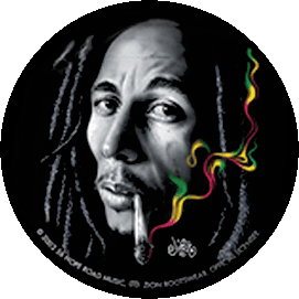 Insigna 3,7 cm BOB MARLEY: Smoke  (B37-0220)