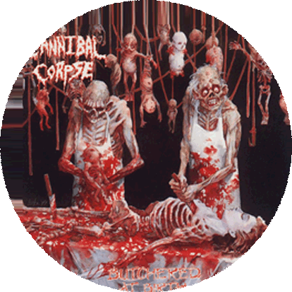 Insigna 3,7 cm CANNIBAL CORPSE Butchered (B37-0329)