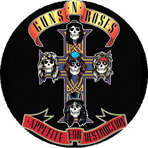 Insigna 3,7 cm GUNS N ROSES Appetite (B37-0177)