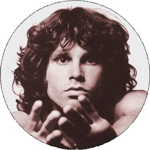 Insigna 3,7 cm JIM MORRISON: Portrait (B37-0182)