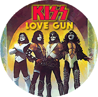 Insigna 3,7 cm KISS Love Gun (B37-0341)