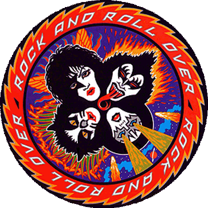 Insigna 3,7 cm KISS Rock And Roll Over (B37-0342)