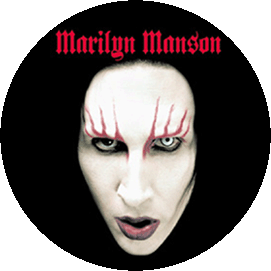 Insigna 3,7 cm MARILYN MANSON: Face (B37-0247)