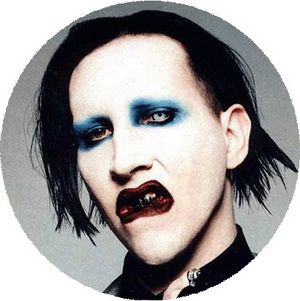 Insigna 3,7 cm MARILYN MANSON: Portrait (B37-0191)