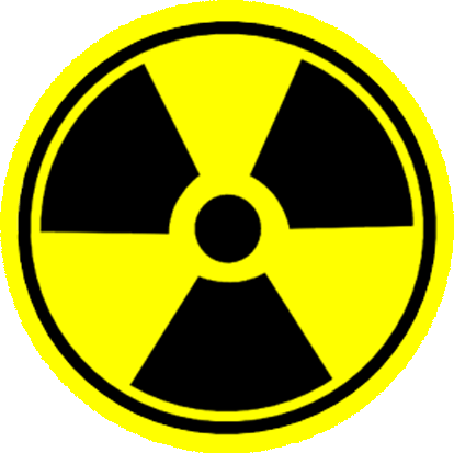 Insigna 3,7 cm RADIOACTIVE (B37-0360)