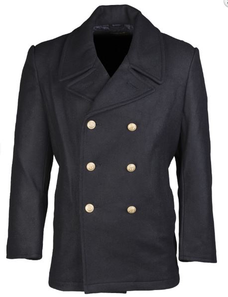 Jacheta GERMAN NAVY WOOL PEACOAT GOLDEN BUTTONS Art. Nr. 10578000