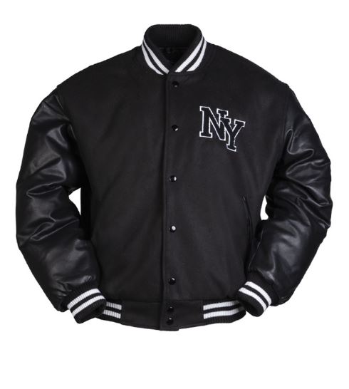 Jacheta NY BLACK BASEBALL JACKET W. PATCH Art.No.10370000