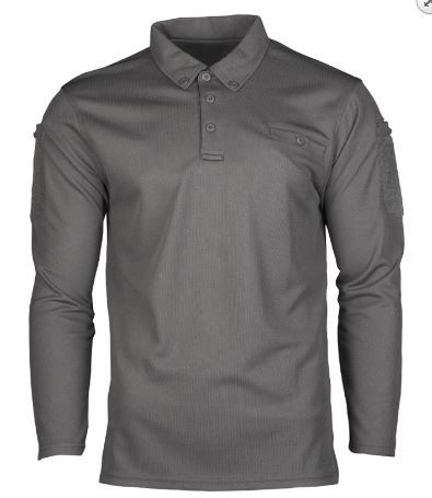 Longsleeve Tactical Polo Gri Urban - Quick Dry  Art.-No.  10962008