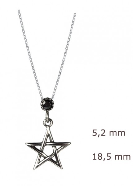 SK1220 Medalion de inox cu lant - Pentacle