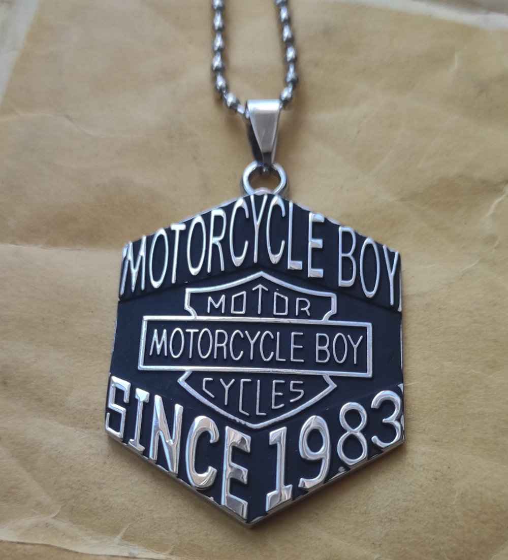 Medalion inox Motorcycle Boy since 1983 (colectia Motorbike)