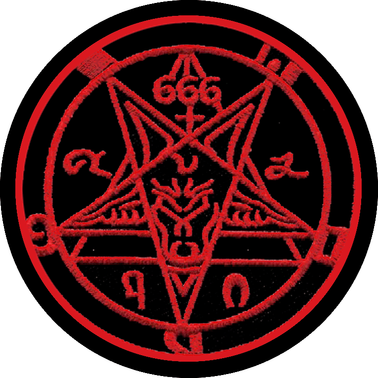 Patch BAPHOMET PENTAGRAM 666 red (HBG)