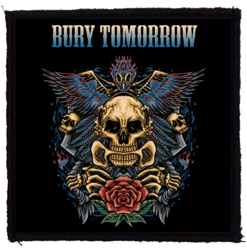 Patch BURY TOMORROW Skull Rose  (HBG/BR)