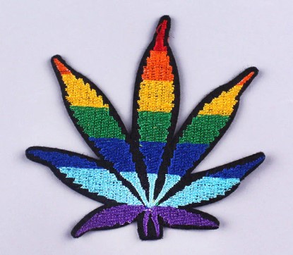 Patch Rainbow Cannabis (patch de lipit) (JBG)