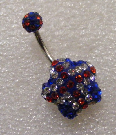 Piercing pentru buric Union Jack (CJL)