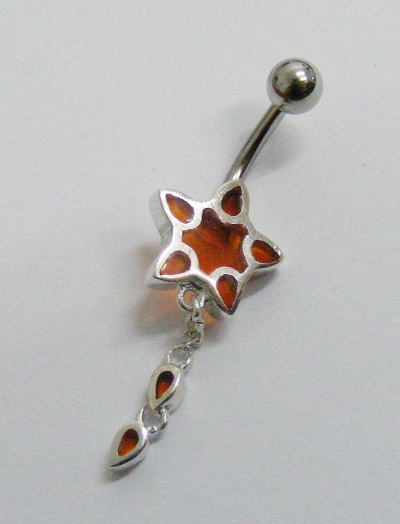 Piercing pentru buric red star (CJL)