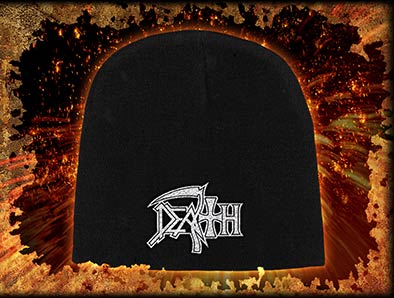 Caciula brodata DEATH - Logo alb BH053