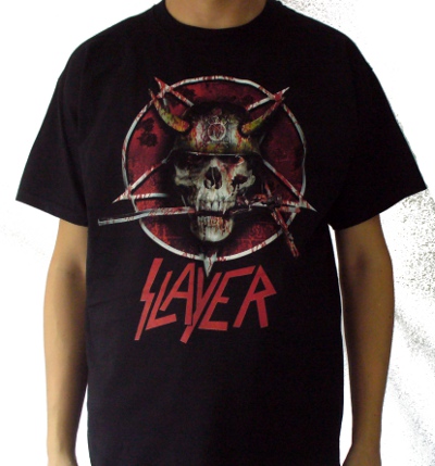 Tricou SLAYER Skull with Helmet (FBT198)