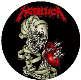 Insigna 2,5 cm METALLICA Heart   (HBG)