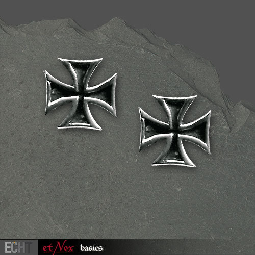 O444 Cercei de argint IRON CROSS