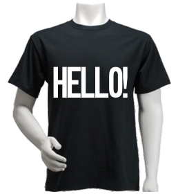 Tricou negru HELLO!