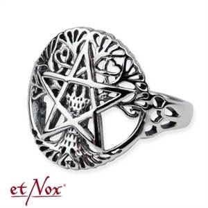 R5503 Inel de argint Tree of Life Pentagram