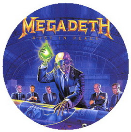 Insigna 2,5 cm MEGADETH Rust in Peace   (HBG)