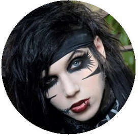 Insigna 2,5 cm BLACK VEIL BRIDES Andy  (HBG)