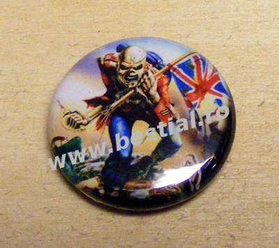 Insigna 2,5 cm IRON MAIDEN Trooper  (HBG)