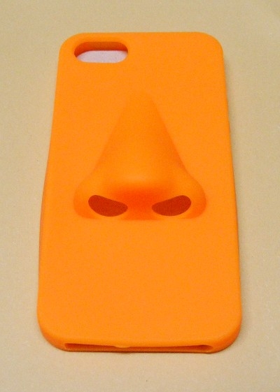 Husa portocalie de silicon pentru iPhone 5 (CJL)